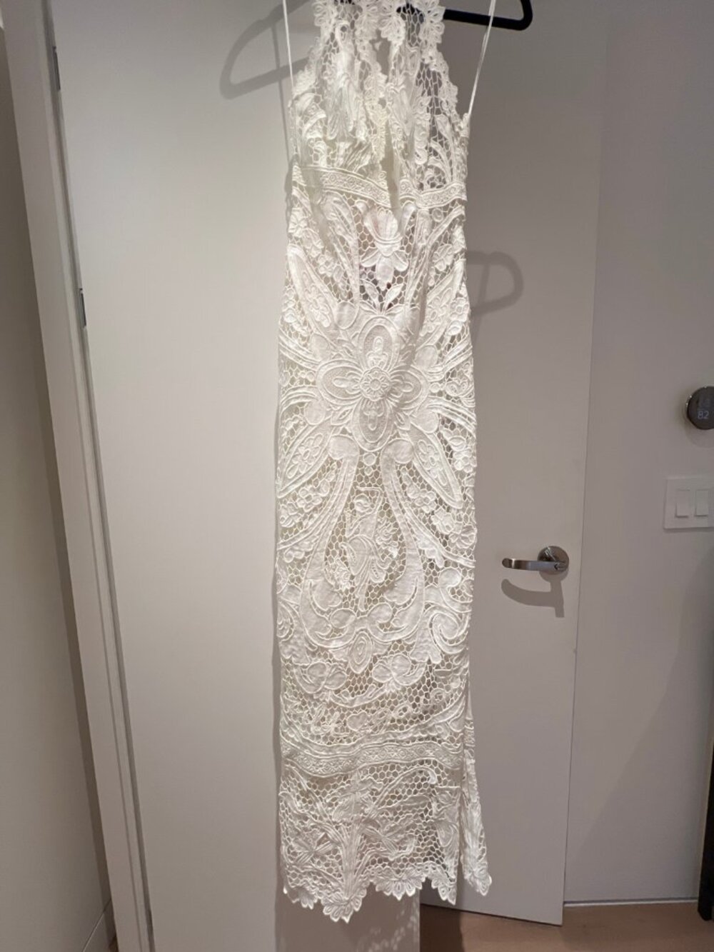 Cult Gaia White Crochet Halter Maxi Dress NWT Size 0